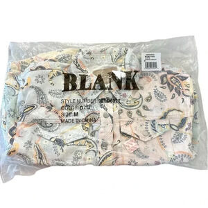 BlankNYC Coming Through Women’s Paisley Print Button Up Shacket Size M NWT